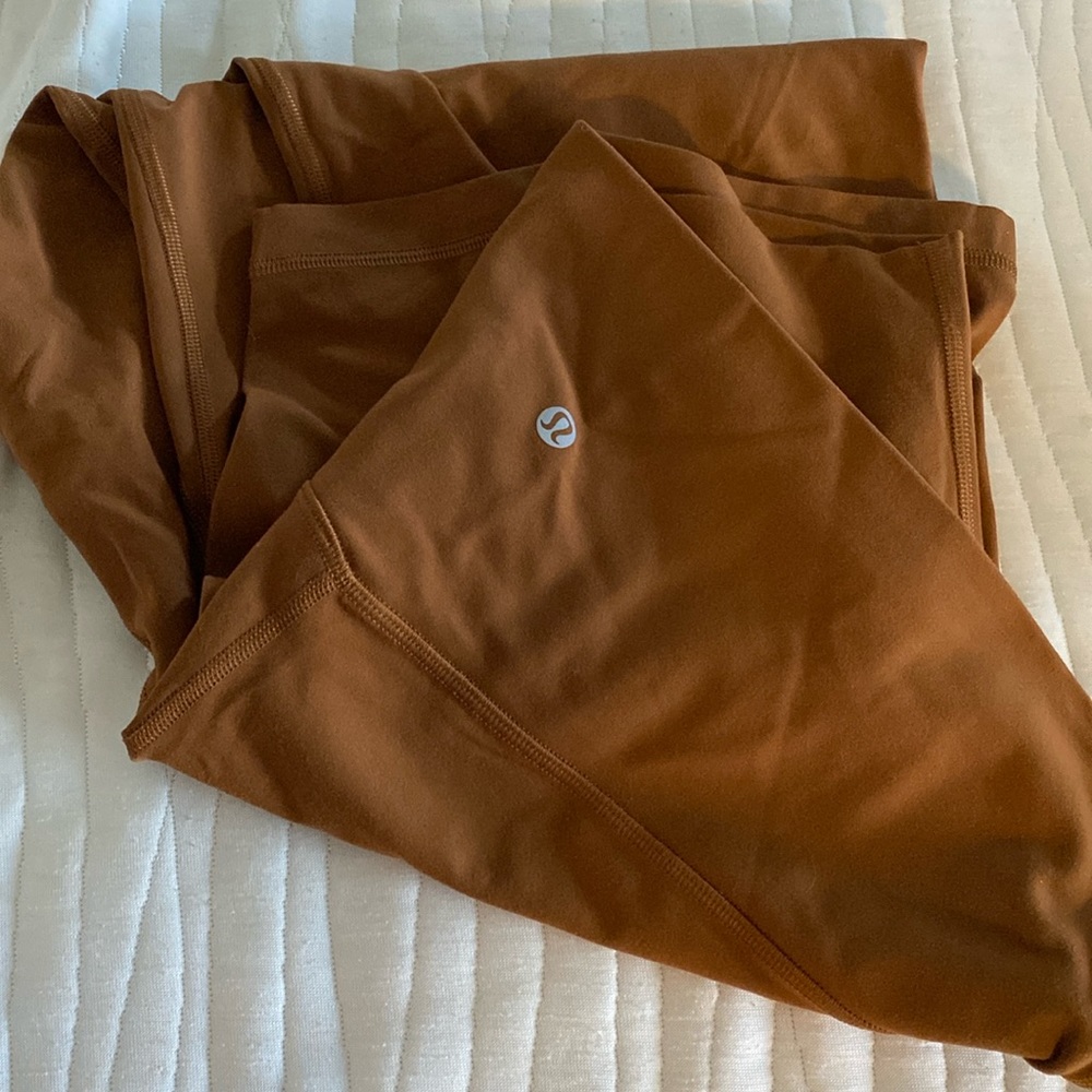 Copper brown lululemon leggings .